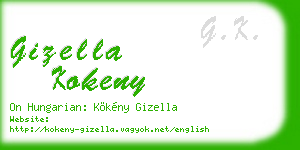 gizella kokeny business card