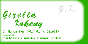 gizella kokeny business card